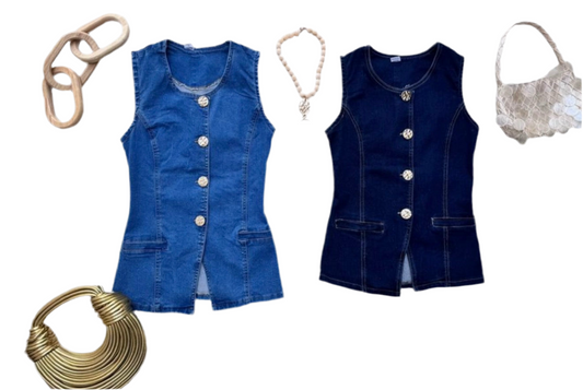 Chaleco Denim “chic”