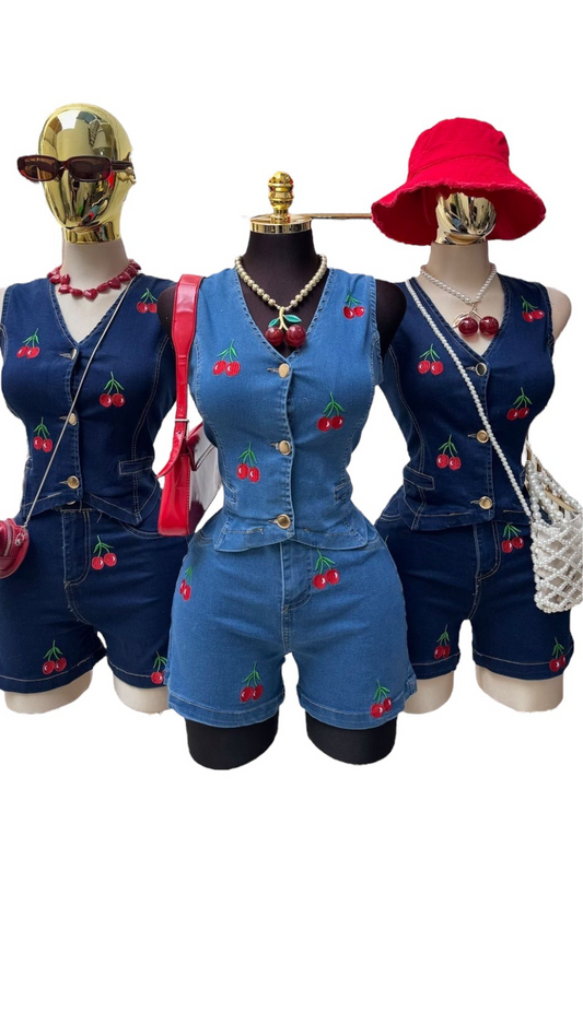 Set "Denim Cherry”🍒