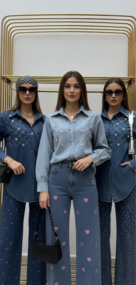Camisa “Denim Sparkle” 💎💠
